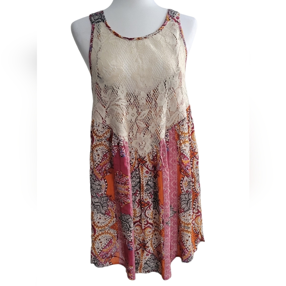 Free People Intimately Count Me In Trapeze Tunic, Flowy, Boho, Women's Small